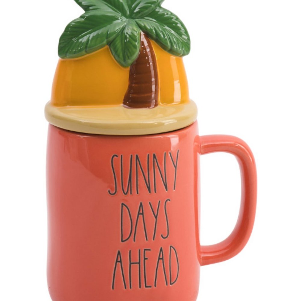 Rae Dunn Sunny Days Figural Lidded Mug